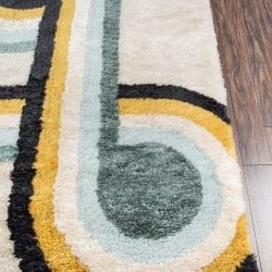 Alternative view of Momeni Retro RET-3 Blue Area Rug