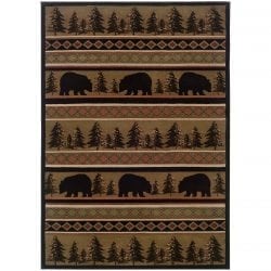 Oriental Weavers HUDSON 1066a Black Area Rug