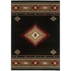 Oriental Weavers HUDSON 87g Black Area Rug
