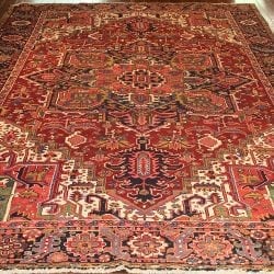 One Of a Kind Rugs FOV5357 Semi Antique Heriz Area Rug