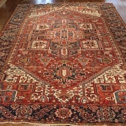 One Of a Kind Rugs FOV5358 Semi Antique Heriz Area Rug