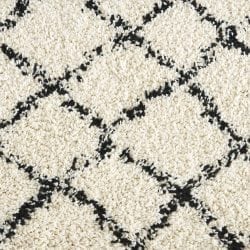 Shaggy Kasbah White Black