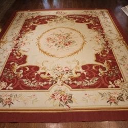 One Of a Kind Rugs FOV13857 Aubusson Area Rug