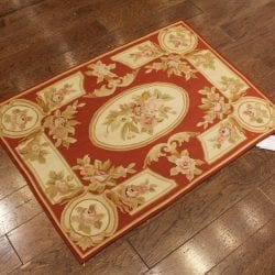 Alternative view of One Of a Kind Rugs FOV13893 Needlepoint Area Rug