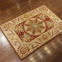 Alternative view of One Of a Kind Rugs FOV13898 Needlepoint Area Rug