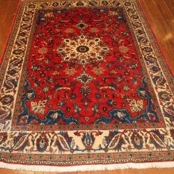 One Of a Kind Rugs FOV2140 Semi Antique Esfahan Area Rug