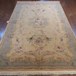 One Of a Kind Rugs FOV8495 Aubusson Area Rug