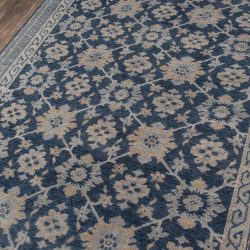 Alternative view of Momeni Banaras BNR-1 Blue Area Rug