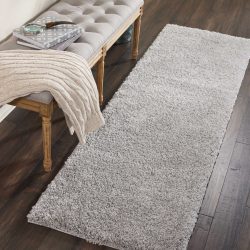 Nourison Malibu Shag MSG01 Silver Grey Area Rug