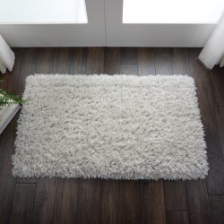 Nourison Luxe Shag LXS01 Light Grey Area Rug