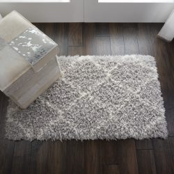 Nourison Luxe Shag LXS02 Grey Area Rug