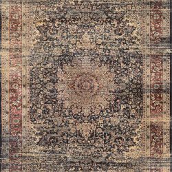 Couristan ZAHARA LOTUS MEDALLION BLACK Area Rug