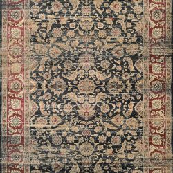 Couristan ZAHARA EMBELLISHED BLOSSOM BLACK Area Rug