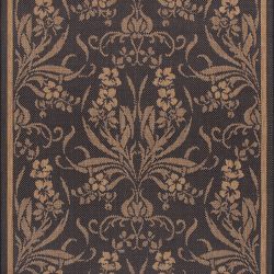Couristan RECIFE GARDEN COTTAGE BLACK Area Rug