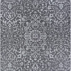 Couristan MONTE CARLO PALMETTE BLACK Area Rug