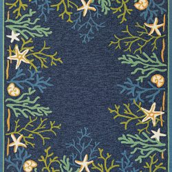 Couristan OUTDOOR ESCAPE SEA WATER OCEAN Area Rug