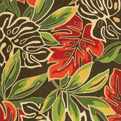 Couristan COVINGTON ARECA PALMS BROWN Area Rug