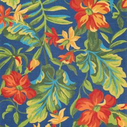 Couristan COVINGTON TROPICAL ORCHID AZURE Area Rug