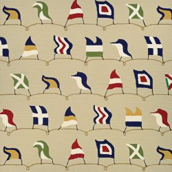 Couristan OUTDOOR ESCAPE NAUTICAL FLAGS SAND Area Rug