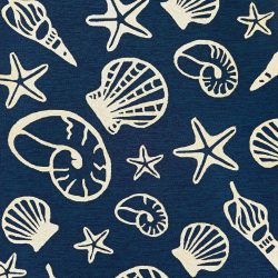 Couristan OUTDOOR ESCAPE CARDITA SHELLS NAVY Area Rug