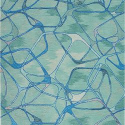 Alternative view of Nourison Symmetry SMM05 Aqua Blue Area Rug