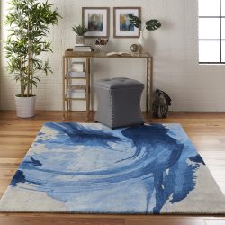 Nourison Symmetry SMM01 Blue Area Rug