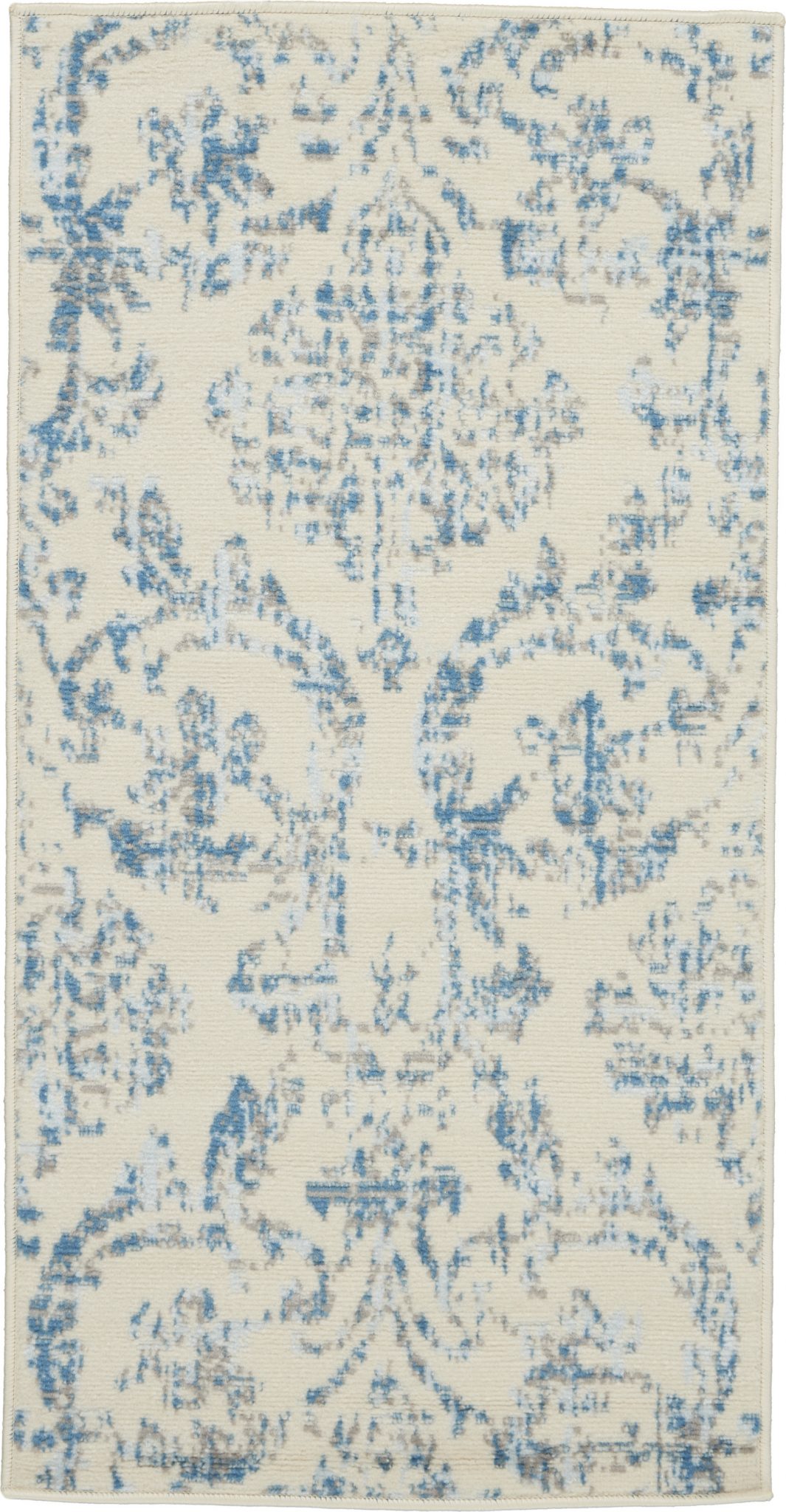 Nourison Jubilant JUB09 Ivory Blue Area Rug - Image 2