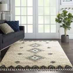 Nourison Oslo Shag OSL03 Ivory Area Rug