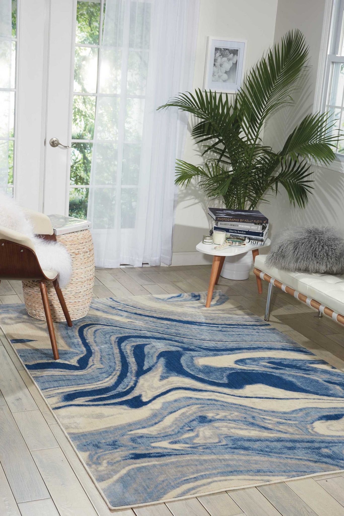 Nourison Somerset ST749 Light Blue Area Rug