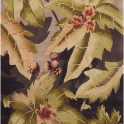 Alternative view of Nourison Tropics TS03 Plum Area Rug