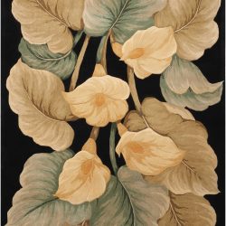 Alternative view of Nourison Tropics TS08 Black Area Rug