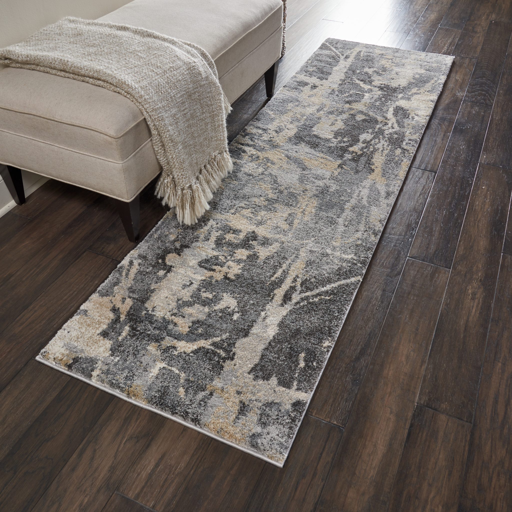 Nourison Fusion FSS10 Grey Area Rug