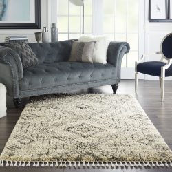 Nourison Oslo Shag OSL02 Ivory Area Rug