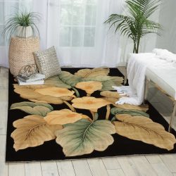 Nourison Tropics TS08 Black Area Rug