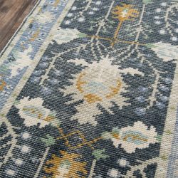 Alternative view of Momeni Ophelia OPH-3 Aqua Area Rug