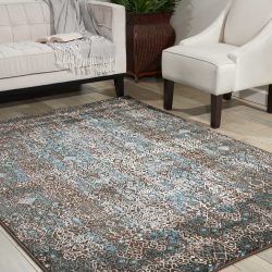 Nourison Karma KRM04 Blue Area Rug
