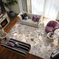 Michael Amini City Chic MA100 Silver Area Rug