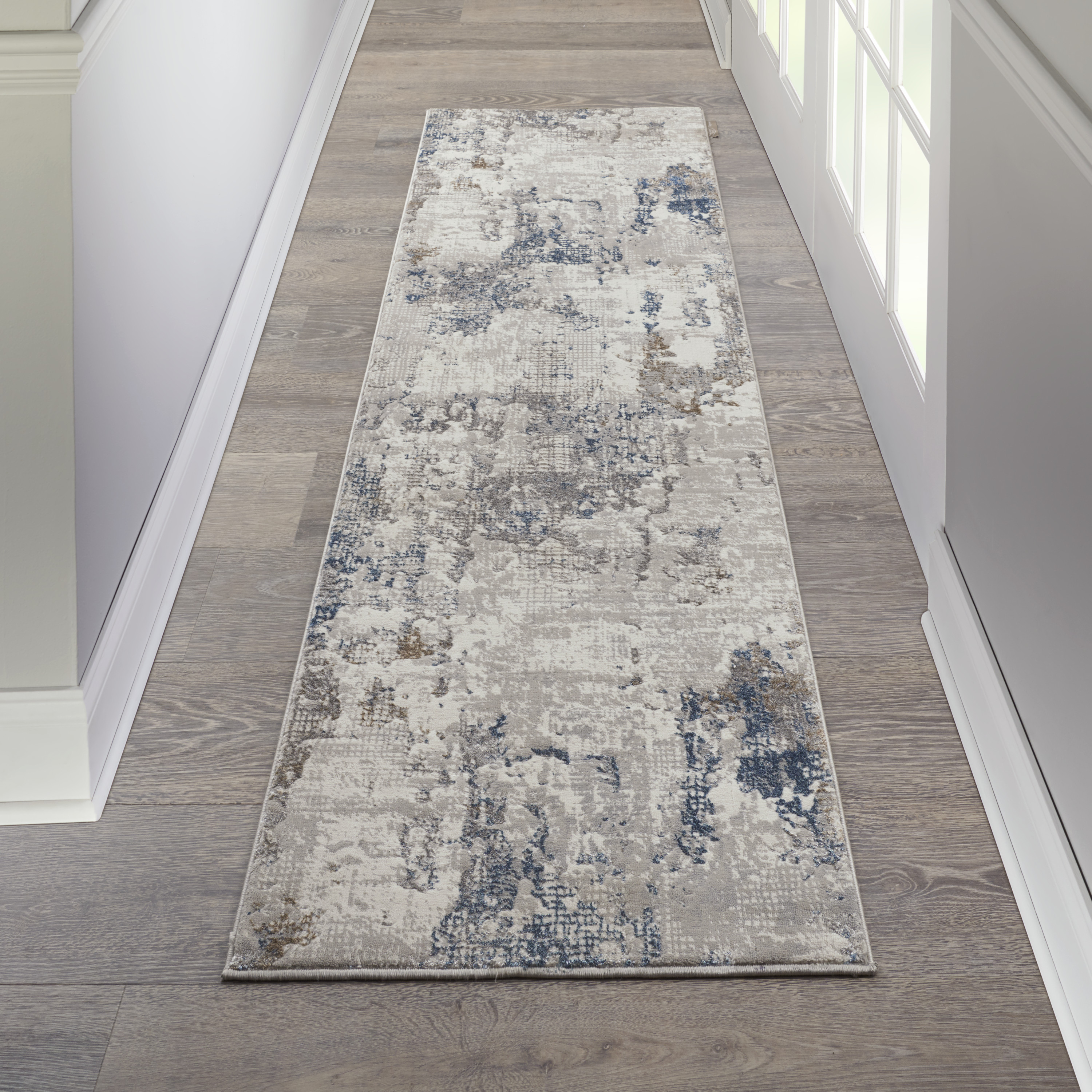 Nourison Royal Terrace KI42 White Blue Area Rug