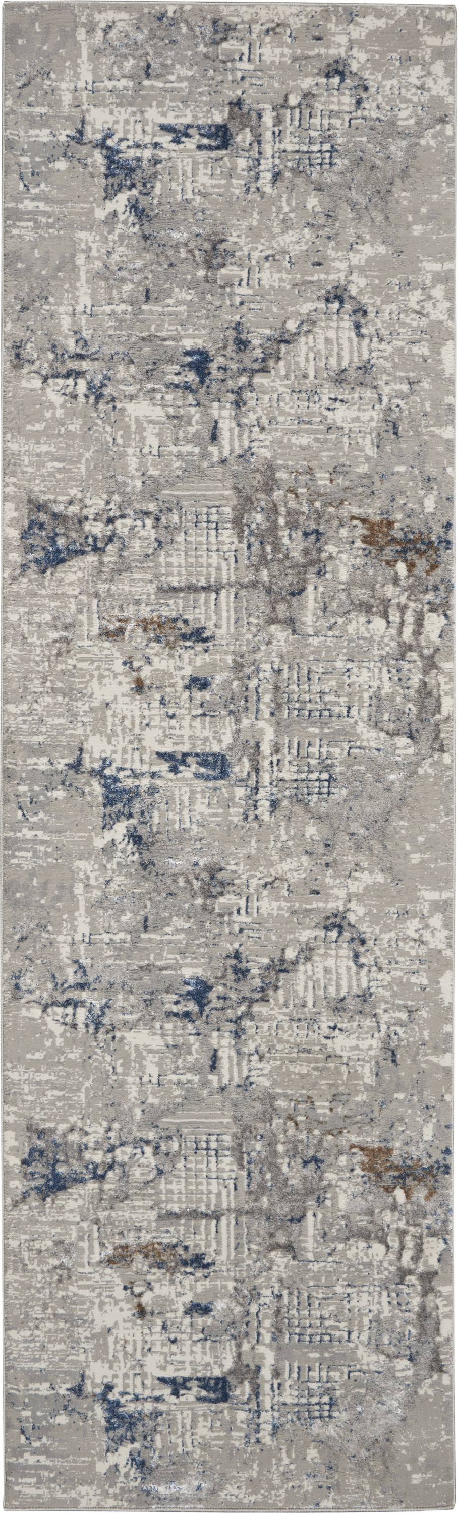 Nourison Royal Terrace KI41 Ivory Blue Area Rug - Image 2