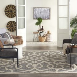 Nourison Cozumel CZM04 Grey Area Rug