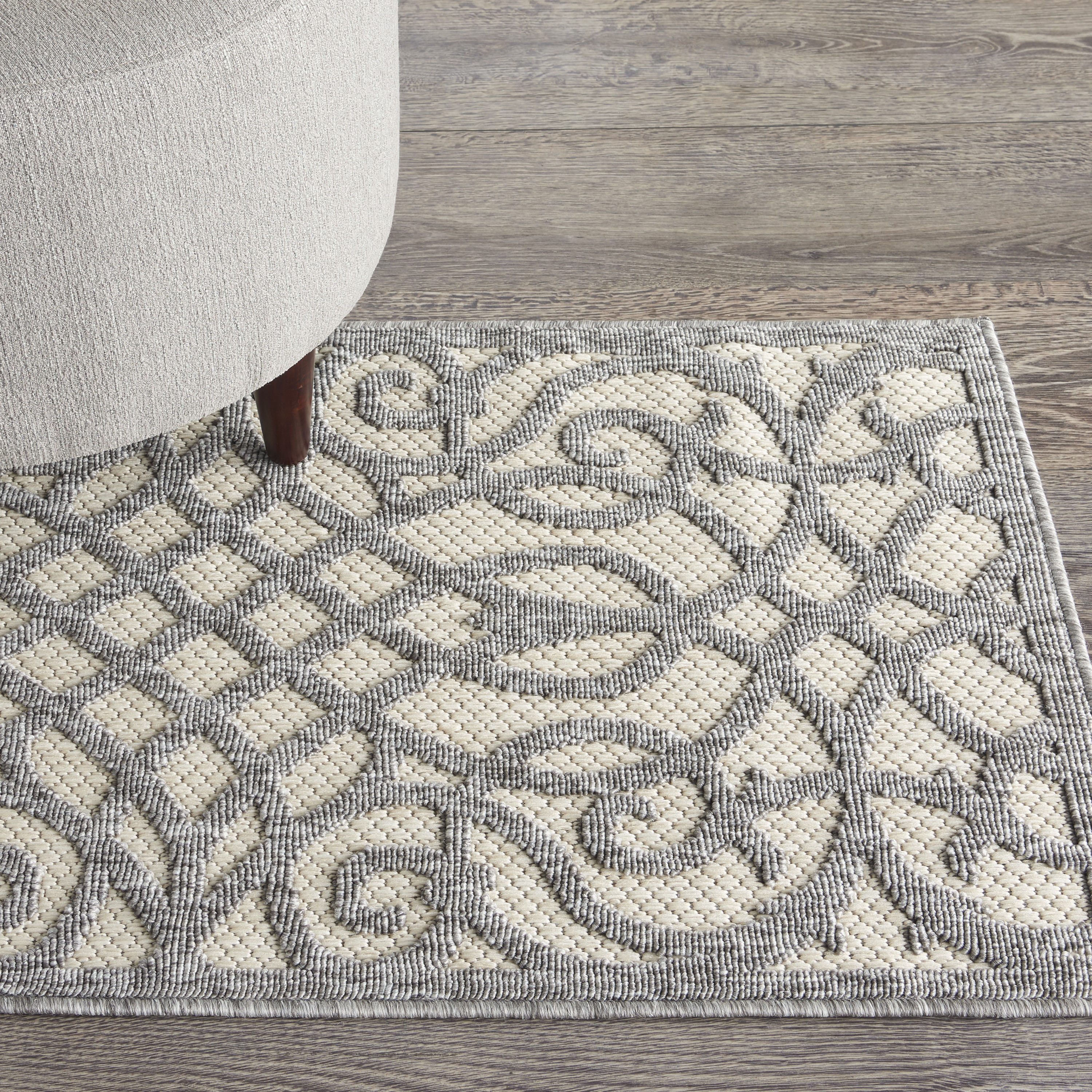 Nourison Cozumel CZM04 Cream Grey Area Rug