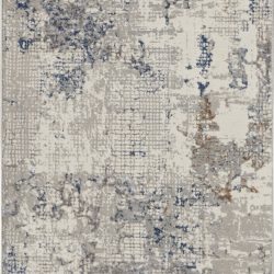 Alternative view of Nourison Royal Terrace KI42 White Blue Area Rug
