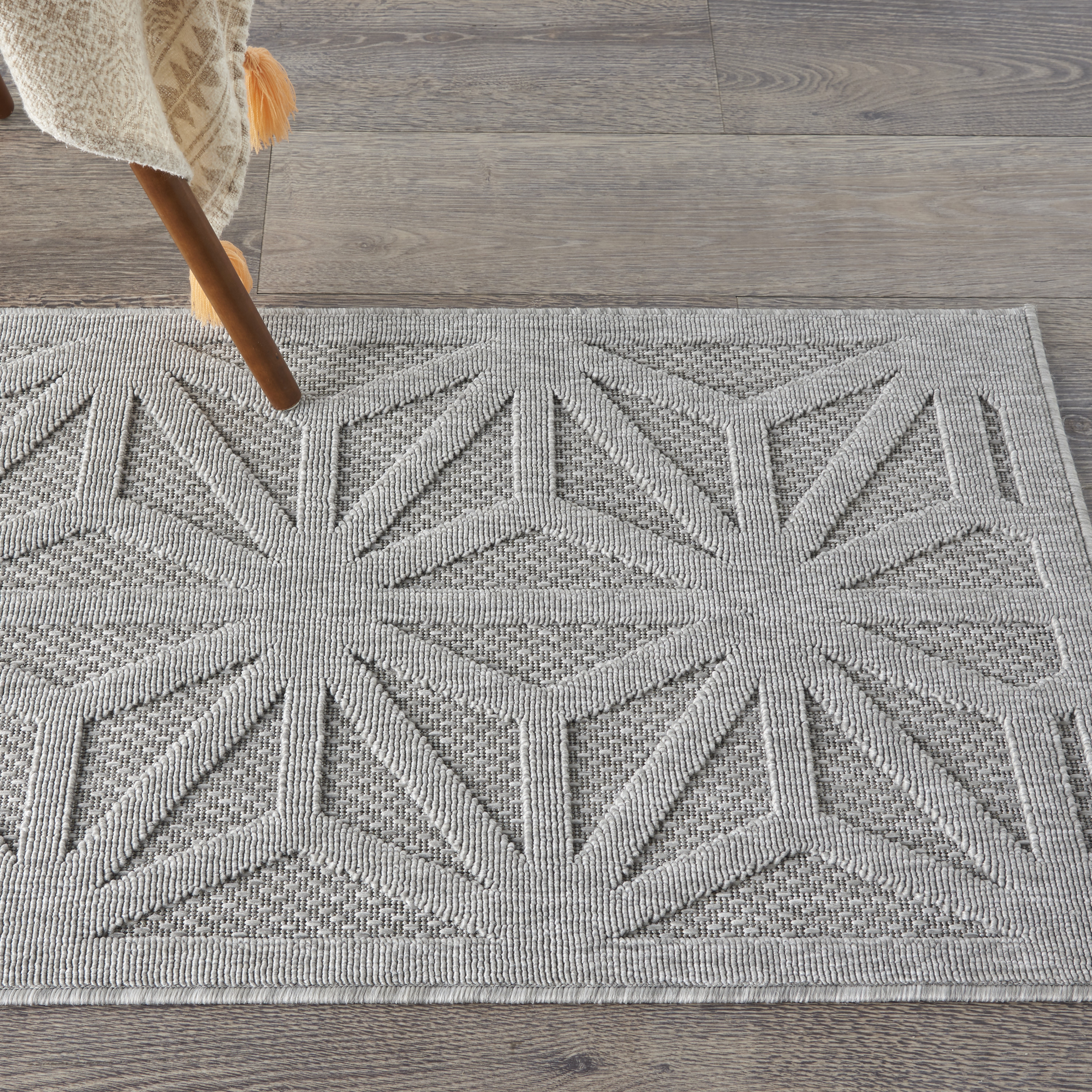 Nourison Cozumel CZM01 Light Grey Area Rug