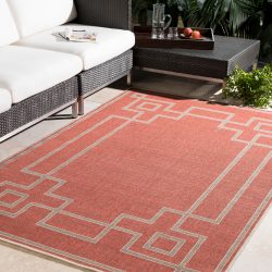 Surya Alfresco ALF-9631 Brick Red Area Rug