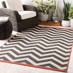 Alternative view of Surya Alfresco ALF-9646 Black Area Rug