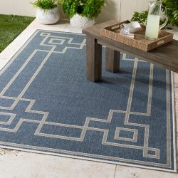 Surya Alfresco ALF-9654 Dark Blue Area Rug