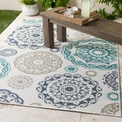 Alternative view of Surya Alfresco ALF-9665 Navy Area Rug