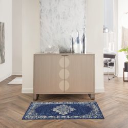 Nourison Grafix GRF14 Navy Blue Area Rug