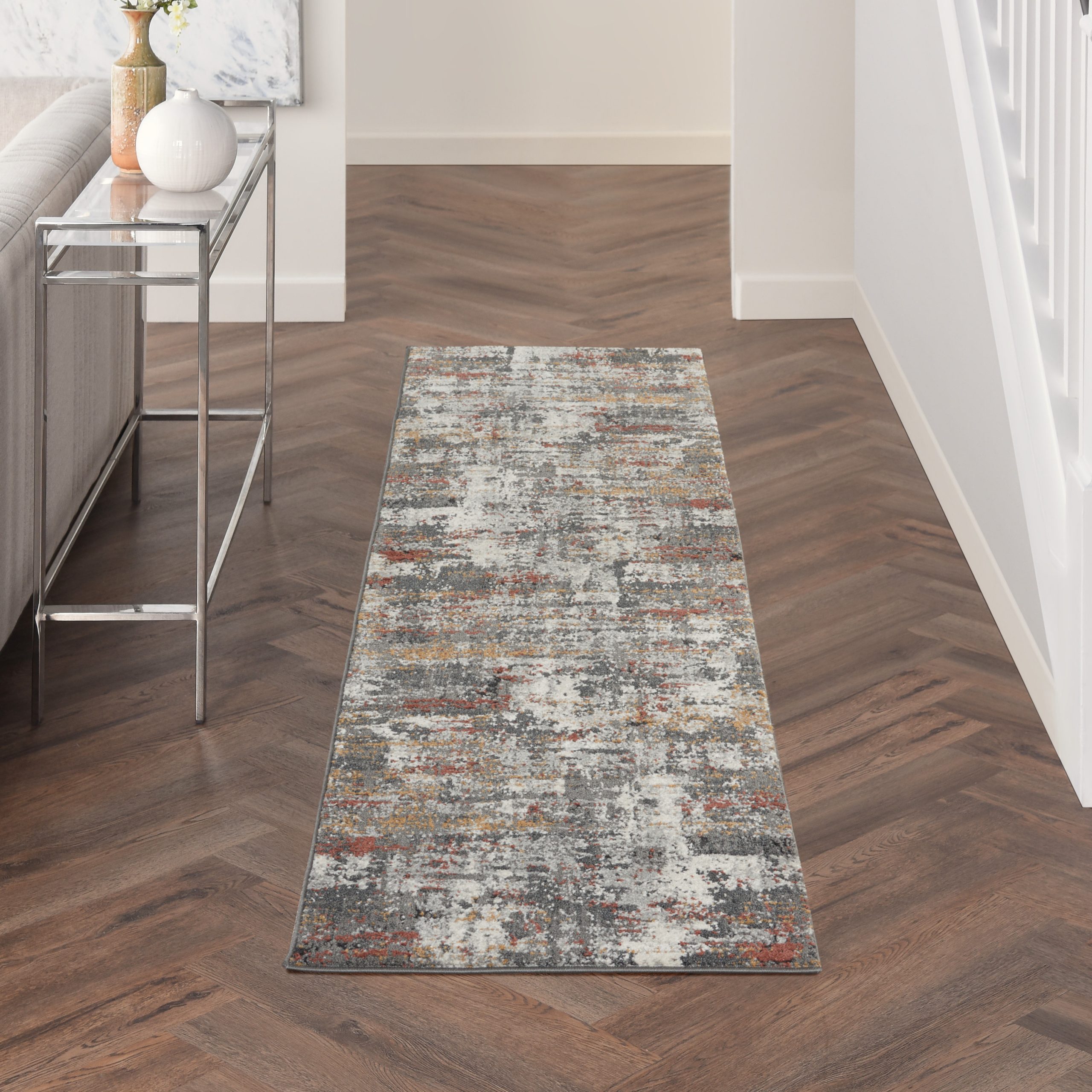 Nourison Tangra TNR02 Grey Area Rug