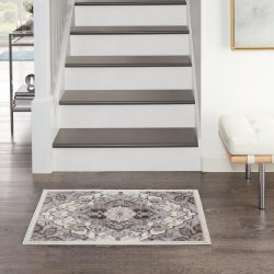Nourison Elation ETN09 Ivory Grey Area Rug